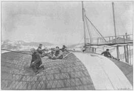 Vrification de l'tanchit du ballon, 3 juillet 1897.
